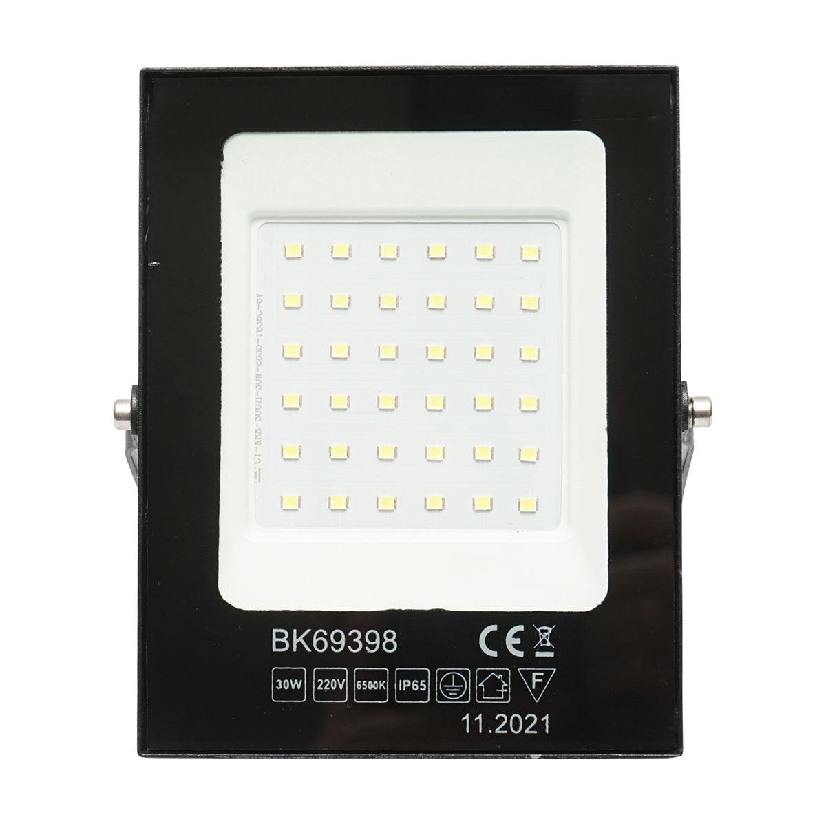 Proiettore LED 30W, 220V, 6500K, IP65 nero 141x111x13mm - immagine 2
