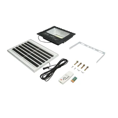 Proiettore led 60W con pannello solare 10W, batteria 1200mAh e telecomando IP67 - immagine 2