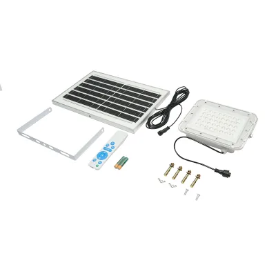 Proiettore led 60W con pannello solare 10W, batteria 6000mAh e telecomando IP66 - immagine 2