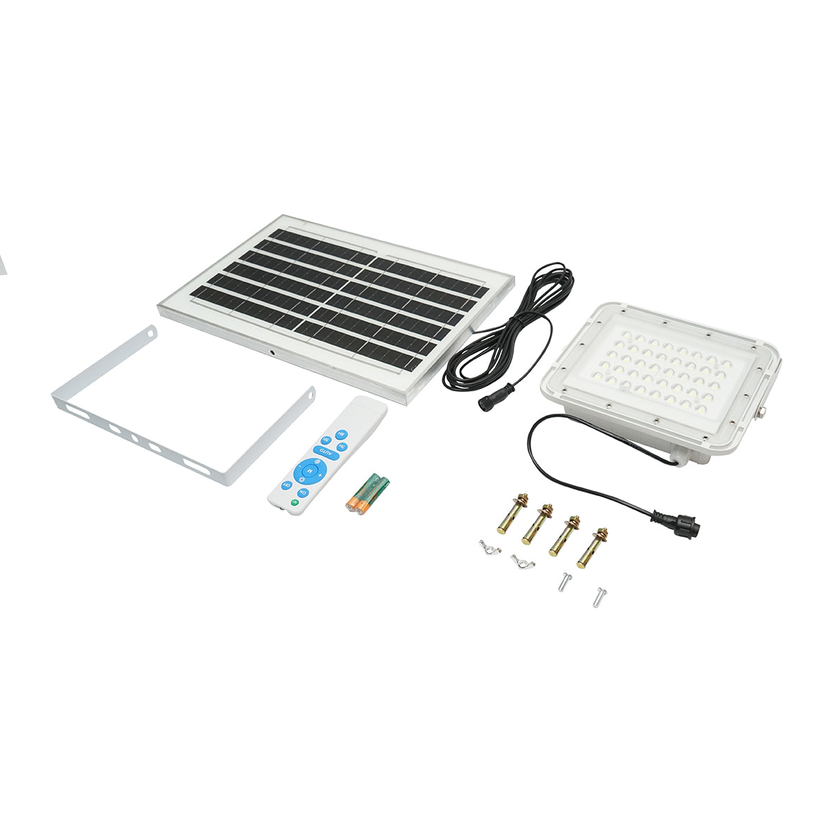 Proiettore led 60W con pannello solare 10W, batteria 6000mAh e telecomando IP66 - immagine 2
