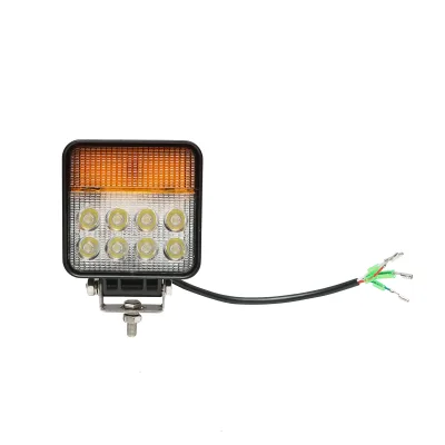 Proiettore LED con segnalazione 12-48V, 48W, 3 funzioni, corpo in alluminio 110x110x42mm