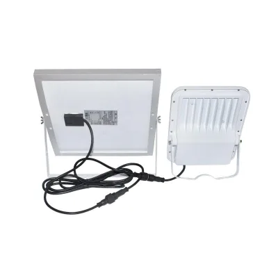 Proiettore LED da 100W con pannello solare policristallino da 12W, telecomando e batteria inclusa - immagine 6
