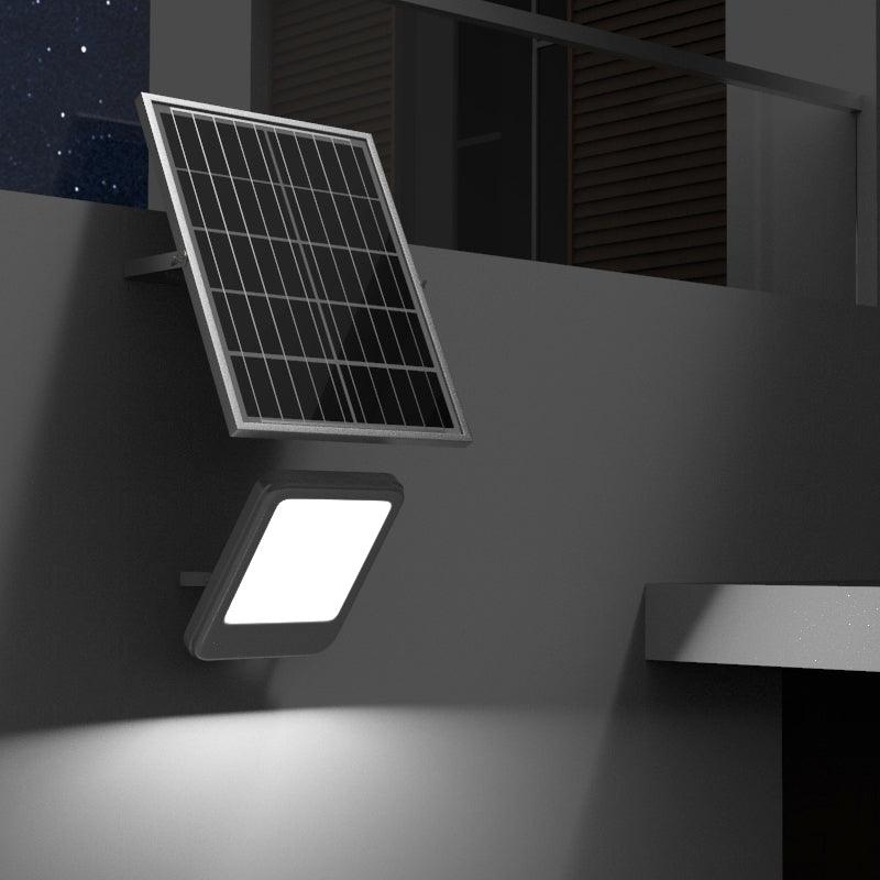 Proiettore LED da 150W con pannello solare monocristallino da 25W, telecomando e batteria inclusa - immagine 3