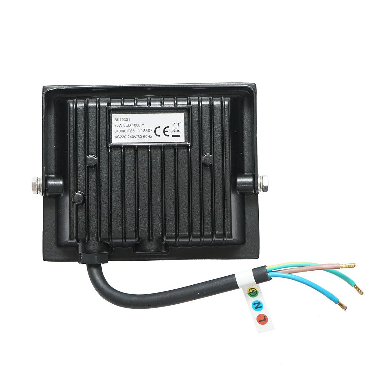 Proiettore LED da 20 W, 6400 K, 1800 lm, alimentazione 220-240 V, 110 x 90 x 26 mm, grado di protezione IP65. Breckner Germany - immagine 2
