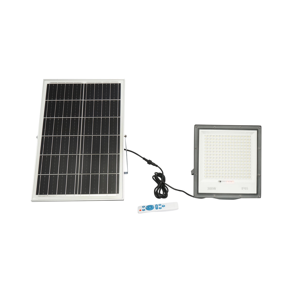 Proiettore led da 300w con pannello solare da 30W, batteria e telecomando - immagine 3
