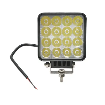 Proiettore LED quadrato combinato 12-80V, 42W alloggiamento in alluminio 107x107x40mm