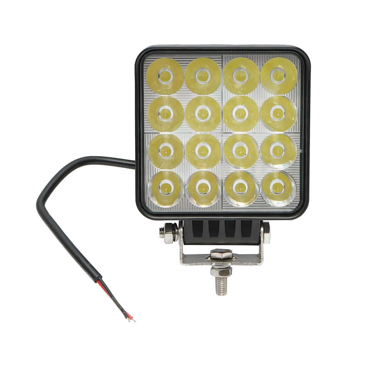 Proiettore LED quadrato combinato 12-80V, 42W alloggiamento in alluminio 107x107x40mm