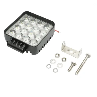 Proiettore LED quadrato combinato 12-80V, 42W alloggiamento in alluminio 107x107x40mm - immagine 2