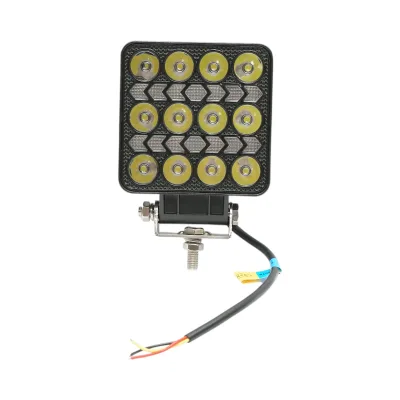 Proiettore LED quadrato con DRL 9-36V, 14W bianco-giallo, corpo in alluminio 103x103x40mm IP68 Breckner Germany
