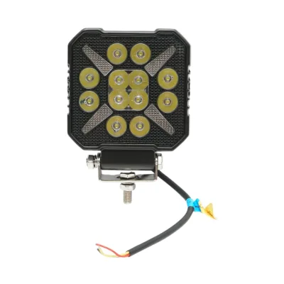 Proiettore LED quadrato con DRL 9-36V, 20W bianco-giallo, corpo in alluminio 103x105x33mm IP68 Breckner Germany
