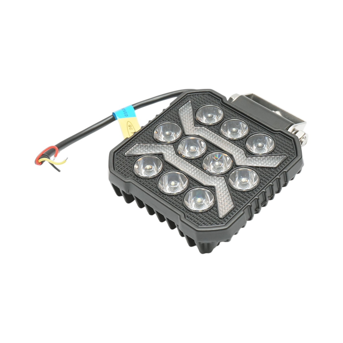 Proiettore LED quadrato con DRL 9-80V, 17W bianco-giallo, corpo in alluminio 107x107x33mm IP67 Breckner Germany - immagine 4