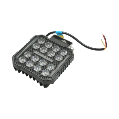 Proiettore LED quadrato con DRL 9-80V, 48W bianco-giallo, corpo in alluminio 103x103x33mm IP67 Breckner Germany - immagine 4
