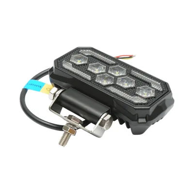 Proiettore LED rettangolare con DRL 9-36V, 25W bianco-giallo, corpo in alluminio 120x65x35mm IP68 Breckner Germany - immagine 4