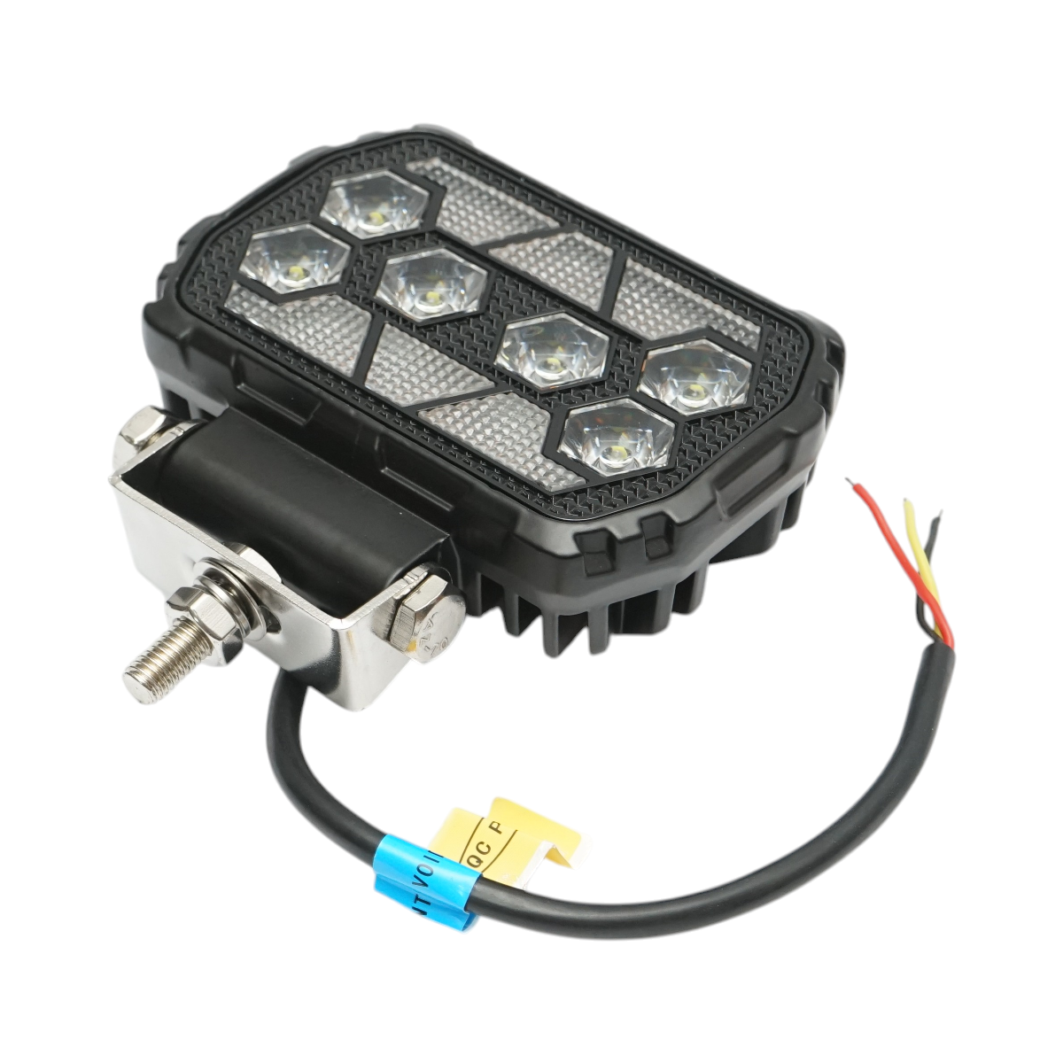 Proiettore LED rettangolare con DRL 9-36V, 28W bianco-giallo, corpo in alluminio 112x75x45mm IP68 Breckner Germany - immagine 4