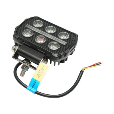 Proiettore LED rettangolare con DRL 9-36V, 28W bianco-giallo, corpo in alluminio 112x75x45mm IP68 Breckner Germany - immagine 4