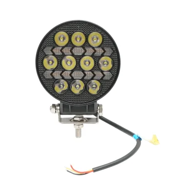 Proiettore LED rotondo con DRL 9-36V, 16W bianco-giallo, corpo in alluminio 108x108x40mm IP68 Breckner Germany