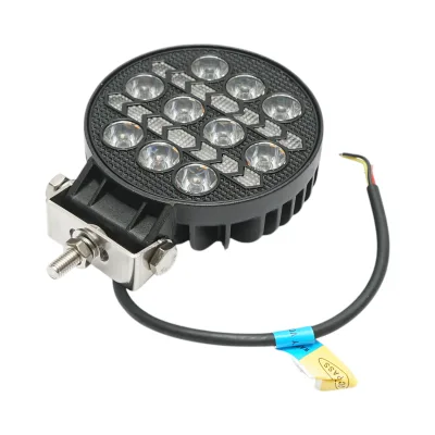 Proiettore LED rotondo con DRL 9-36V, 16W bianco-giallo, corpo in alluminio 108x108x40mm IP68 Breckner Germany - immagine 4
