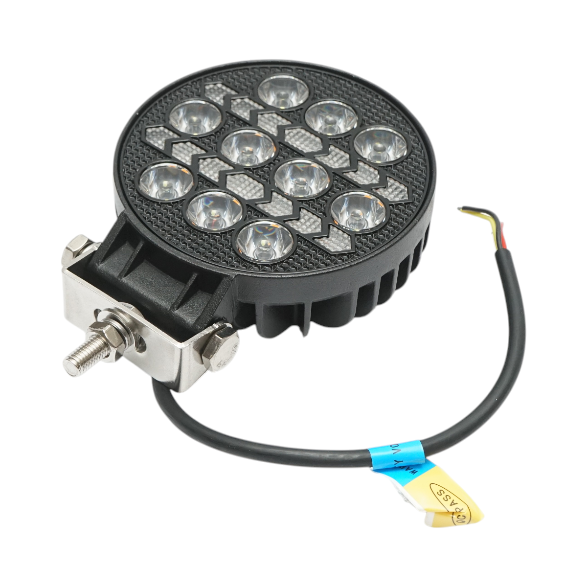 Proiettore LED rotondo con DRL 9-36V, 16W bianco-giallo, corpo in alluminio 108x108x40mm IP68 Breckner Germany - immagine 4