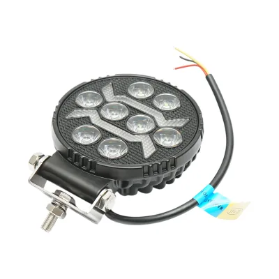 Proiettore LED rotondo con DRL 9-36V, 19W bianco-giallo, corpo in alluminio 108x108x38mm IP68 Breckner Germany - immagine 4