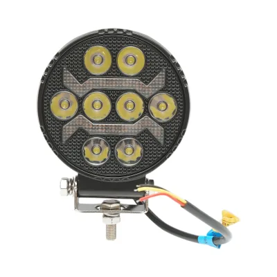 Proiettore LED rotondo con DRL 9-80V, 17W bianco-giallo, corpo in alluminio 108x108x38mm IP67 Breckner Germany