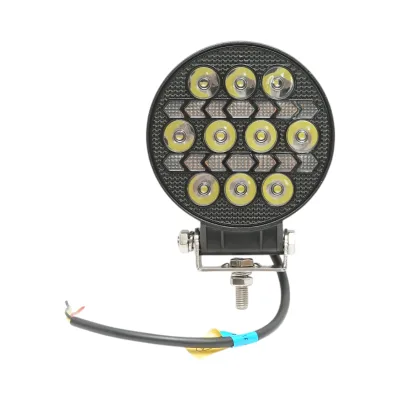 Proiettore LED rotondo con DRL 9-80V, 36W bianco-giallo, corpo in alluminio 108x108x40mm IP67 Breckner Germany