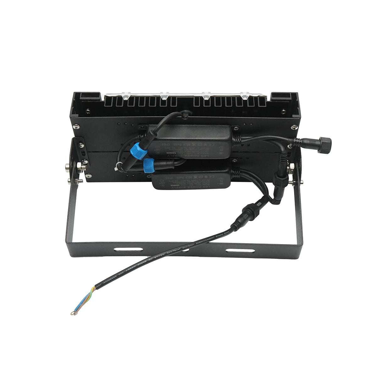Proiettori LED 100W, 220V, 6500K, IP67 nero 410x380x155mm - immagine 4