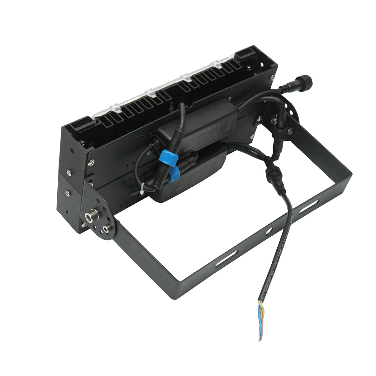 Proiettori LED 100W, 220V, 6500K, IP67 nero 410x380x155mm - immagine 3