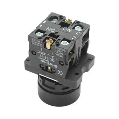 Pulsante bianco con ritorno 1NO+1NC, 400V/10A, LAY5 Breckner Germany - immagine 4