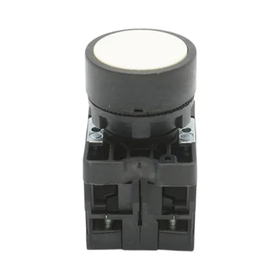 Pulsante bianco con ritorno 1NO+1NC, 400V/10A, LAY5 Breckner Germany - immagine 2
