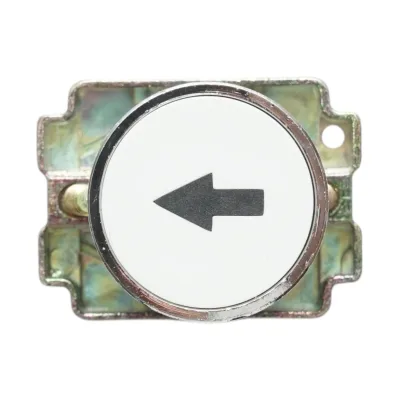 Pulsante bianco con ritorno e marcatura a freccia 1NO, 400V/10A, LAY5 Breckner Germany - immagine 2