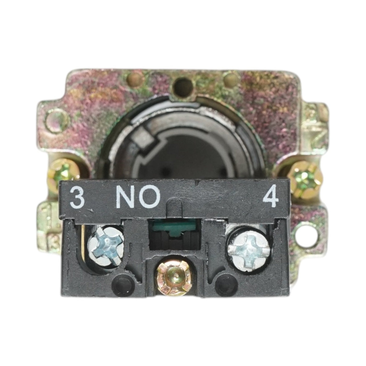 Pulsante bianco con ritorno e marcatura a freccia 1NO, 400V/10A, LAY5 Breckner Germany - immagine 5