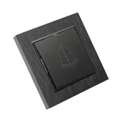 Pulsante campanello da incasso nero 220V, 10AX, ABS 80x80mm - immagine 4