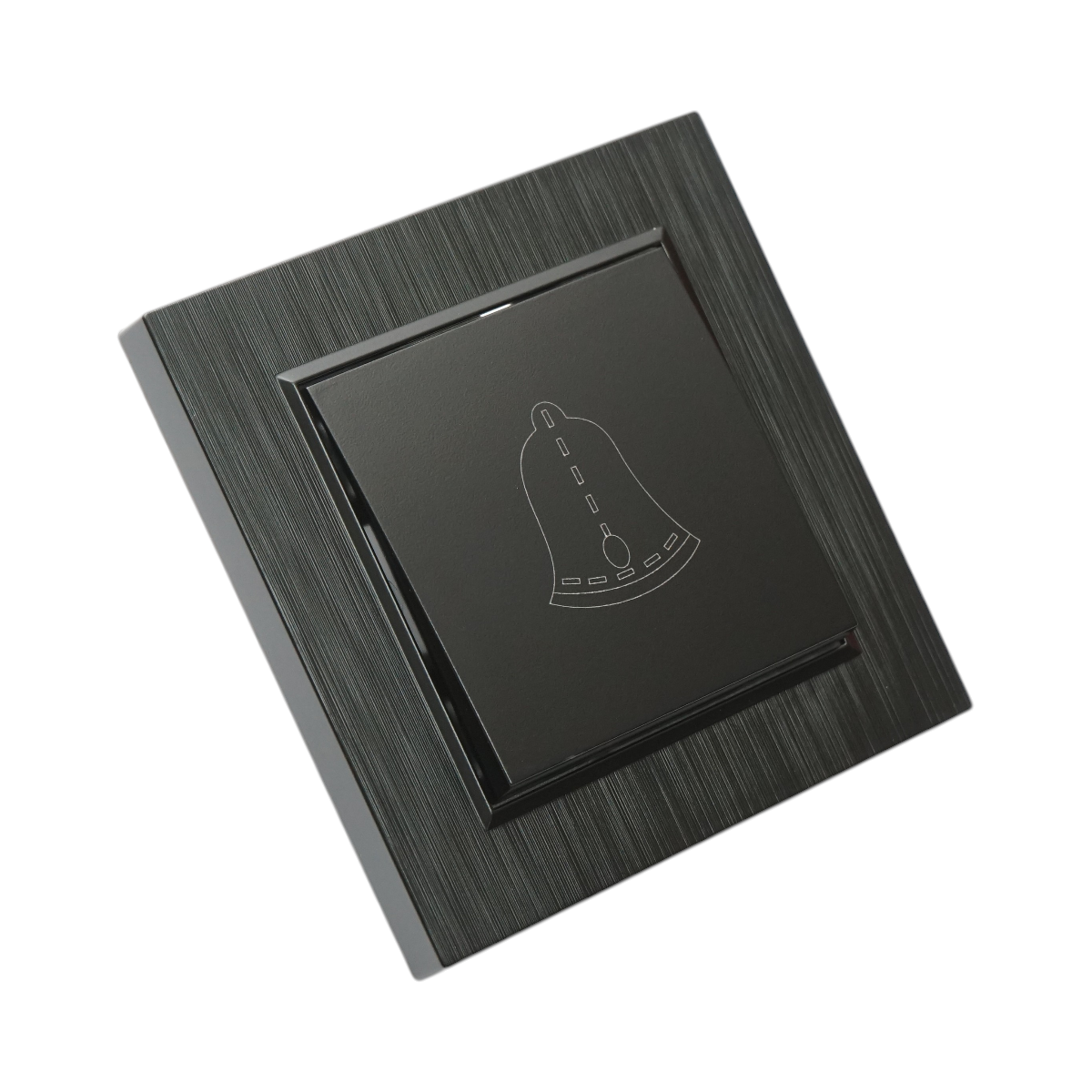 Pulsante campanello da incasso nero 220V, 10AX, ABS 80x80mm - immagine 4