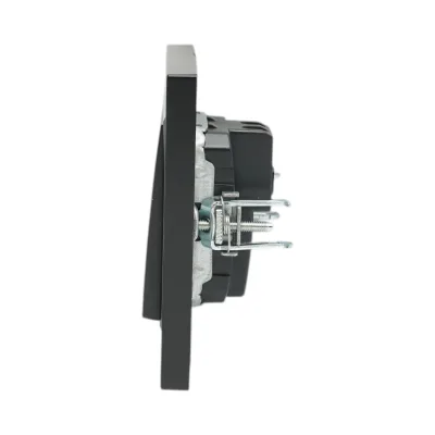 Pulsante campanello da incasso nero 220V, 10AX, ABS 80x80mm - immagine 5