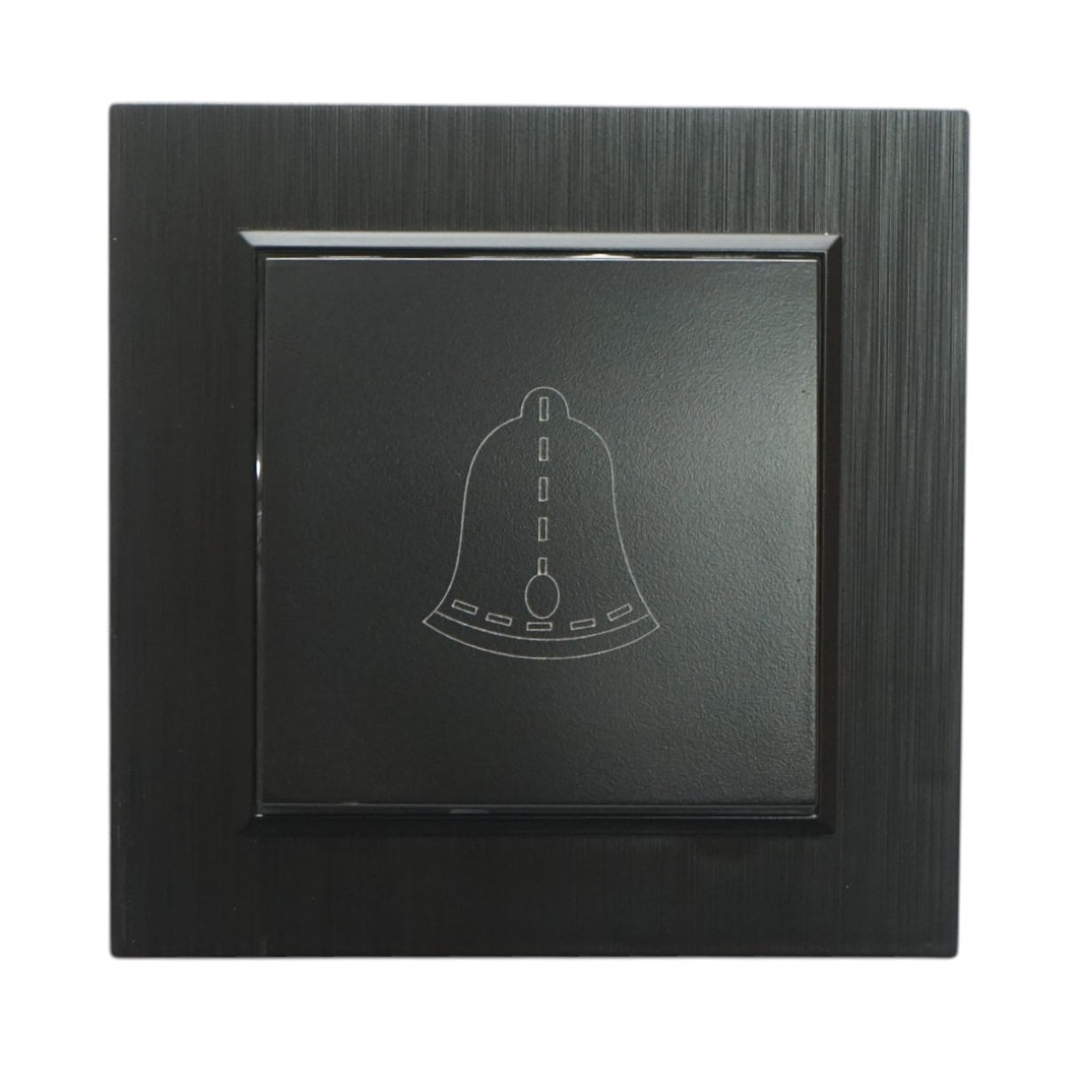 Pulsante campanello da incasso nero 220V, 10AX, ABS 80x80mm - immagine 2