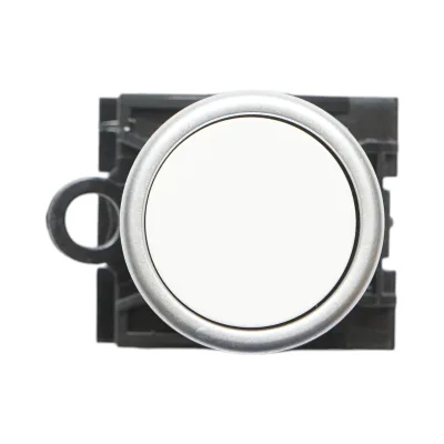 Pulsante con ritorno 1NO+1NC bianco, 10A/600V AC, 1A/250V DC LA42 Breckner Germany - immagine 3