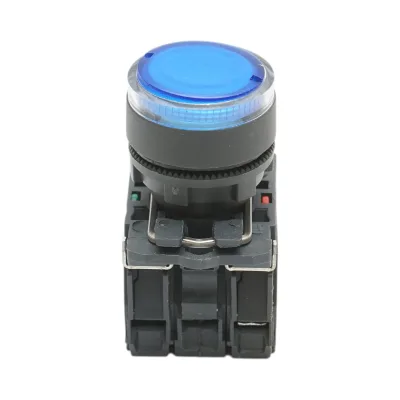 Pulsante con ritorno e segnalazione LED blu 1NO+1NC, 24V/10A TB5 Breckner Germany - immagine 2