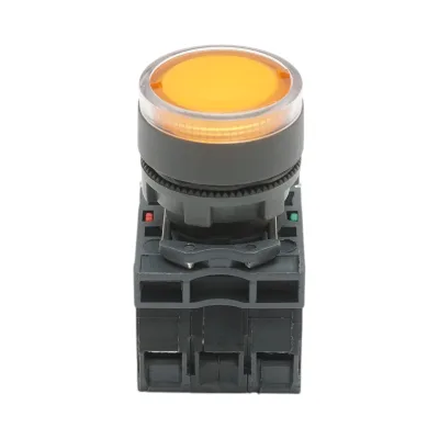 Pulsante con ritorno e segnalazione LED giallo 1NO+1NC, 220V/10A, TB5 Breckner Germany - immagine 2