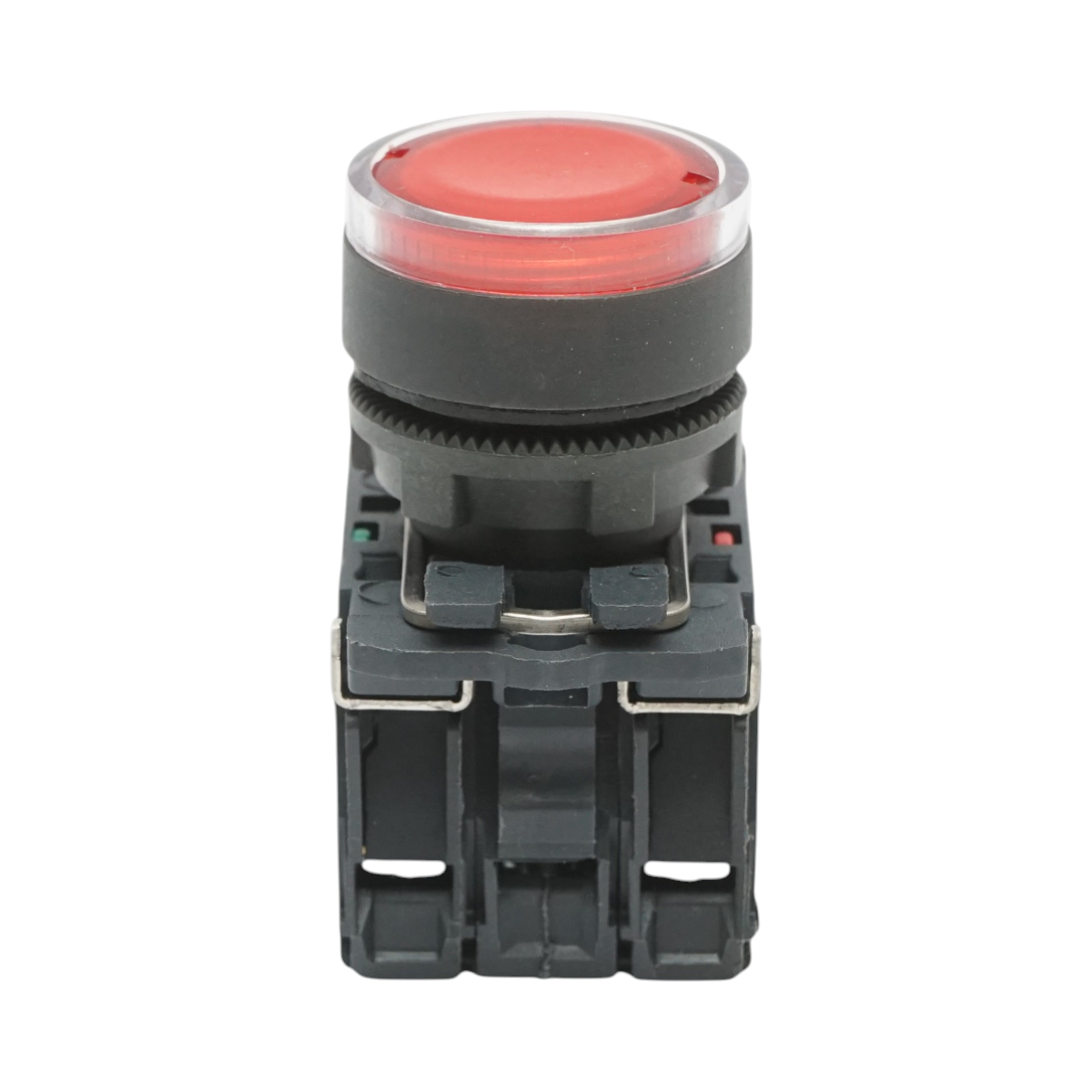 Pulsante con ritorno e segnalazione LED rosso 1NO+1NC, 220V/10A, TB5 Breckner Germany - immagine 2