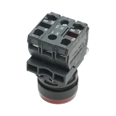 Pulsante con ritorno e segnalazione LED rosso 1NO+1NC, 220V/10A, TB5 Breckner Germany - immagine 4
