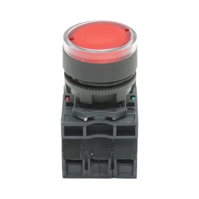 Pulsante con ritorno e segnalazione LED rosso 1NO+1NC, 24V/10A TB5 Breckner Germany - immagine 2