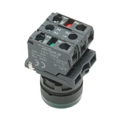 Pulsante con ritorno e segnalazione LED verde 1NO+1NC, 220V/10A, TB5 Breckner Germany - immagine 4
