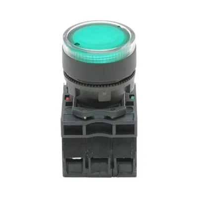 Pulsante con ritorno e segnalazione LED verde 1NO+1NC, 220V/10A, TB5 Breckner Germany - immagine 2