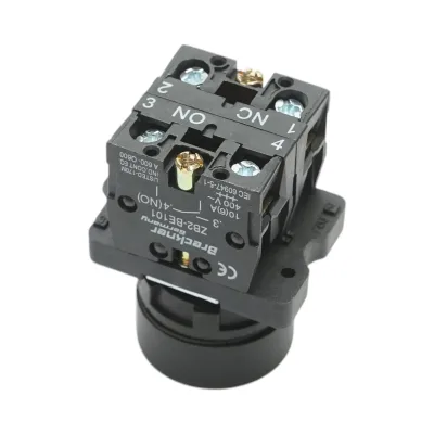 Pulsante con ritorno, nero, 1NO+1NC, 400V/10A LAY5 Breckner Germany - immagine 4