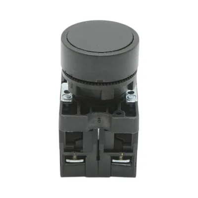 Pulsante con ritorno, nero, 1NO+1NC, 400V/10A LAY5 Breckner Germany - immagine 2