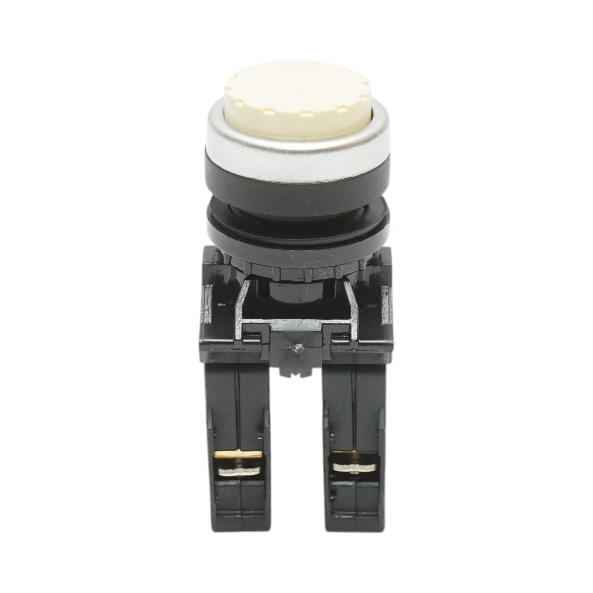 Pulsante convesso con ritorno 1NO+1NC bianco, 10A/600V AC, 1A/250V DC LA42 Breckner Germany - immagine 2