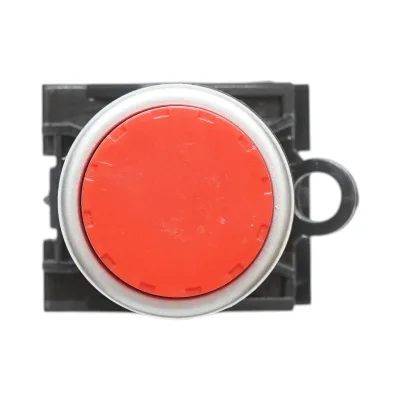 Pulsante convesso con ritorno 1NO+1NC rosso, 10A/600V AC, 1A/250V DC LA42 Breckner Germany - immagine 3