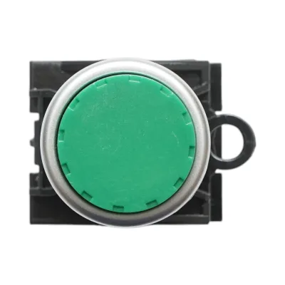 Pulsante convesso con ritorno 1NO+1NC verde, 10A/600V AC, 1A/250V DC LA42 Breckner Germany - immagine 3