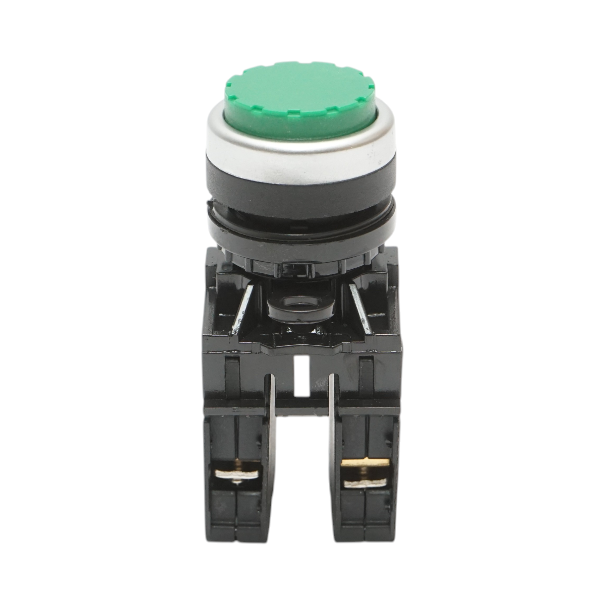 Pulsante convesso con ritorno 1NO+1NC verde, 10A/600V AC, 1A/250V DC LA42 Breckner Germany - immagine 2