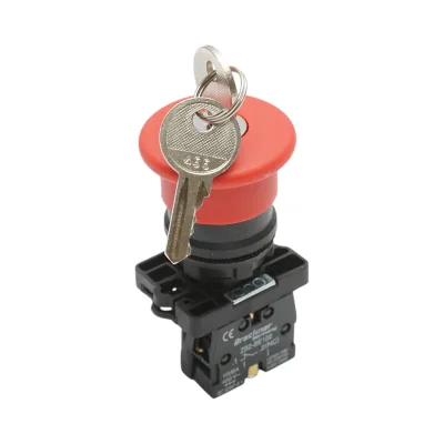 Pulsante di arresto di emergenza rosso con sblocco a rotazione e chiave 40 mm, 1 NC, 400 V/10 A LAY5 Breckner Germany - immagine 2